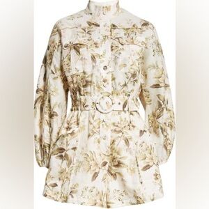 NEW: Zimmermann Golden Floral Paneled Playsuit - US 6 / Zimm Size 2